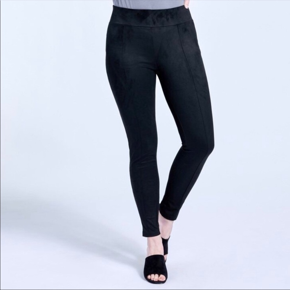 Seven7 Pull-On Faux Suede Legging - Black 7M1017